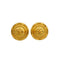 VINTAGE CHANEL EARRINGS ROUND COCOMARK GOLD ACCESSORY 90338252