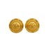 VINTAGE CHANEL EARRINGS ROUND COCOMARK GOLD ACCESSORY 90338252