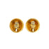 VINTAGE CHANEL EARRINGS ROUND COCOMARK GOLD ACCESSORY 90338252