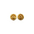 VINTAGE CHANEL EARRINGS ROUND COCOMARK GOLD ACCESSORY 93P 90338901