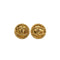 VINTAGE CHANEL EARRINGS ROUND COCOMARK GOLD ACCESSORY 93P 90339146