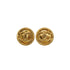 VINTAGE CHANEL EARRINGS ROUND COCOMARK GOLD ACCESSORY 93P 90339146