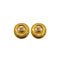 VINTAGE CHANEL EARRINGS ROUND COCOMARK GOLD ACCESSORY 93P 90340523