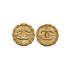 VINTAGE CHANEL EARRINGS ROUND COCOMARK GOLD ACCESSORY 94A 90335641