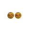 VINTAGE CHANEL EARRINGS ROUND COCOMARK GOLD ACCESSORY 94A 90338263