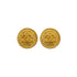 VINTAGE CHANEL EARRINGS ROUND COCOMARK GOLD ACCESSORY 94A 90324767