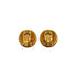 VINTAGE CHANEL EARRINGS ROUND COCOMARK GOLD ACCESSORY 94P 90338279