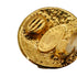 VINTAGE CHANEL EARRINGS ROUND COCOMARK GOLD ACCESSORY 94P 90338279