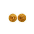 VINTAGE CHANEL EARRINGS ROUND COCOMARK GOLD ACCESSORY 95A 90338277