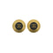 VINTAGE CHANEL EARRINGS ROUND COCOMARK GOLD ACCESSORY 95C 90324769