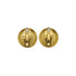 VINTAGE CHANEL EARRINGS ROUND COCOMARK GOLD ACCESSORY 95C 90324769