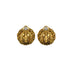 VINTAGE CHANEL EARRINGS ROUND COCOMARK GOLD ACCESSORY 95P 90335619
