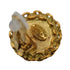 VINTAGE CHANEL EARRINGS ROUND COCOMARK GOLD ACCESSORY 95P 90335619
