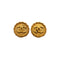 VINTAGE CHANEL EARRINGS ROUND COCOMARK GOLD ACCESSORY 96P 90335895