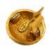 VINTAGE CHANEL EARRINGS ROUND COCOMARK GOLD ACCESSORY 96P 90338257