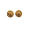 VINTAGE CHANEL EARRINGS ROUND COCOMARK GOLD ACCESSORY 97A 90322930