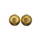 VINTAGE CHANEL EARRINGS ROUND COCOMARK GOLD ACCESSORY 97P 90321028