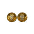 VINTAGE CHANEL EARRINGS ROUND COCOMARK GOLD ACCESSORY 90321092