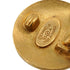 VINTAGE CHANEL EARRINGS ROUND COCOMARK GOLD BLACK ACCESSORY 93A 90339127