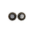VINTAGE CHANEL EARRINGS ROUND COCOMARK GOLD BLACK ACCESSORY 97A 90322929