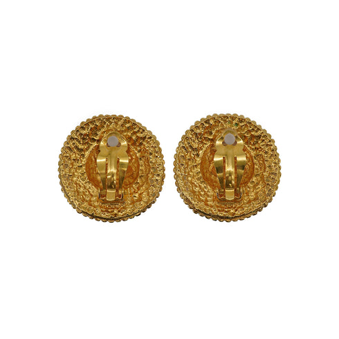 VINTAGE CHANEL EARRINGS ROUND COCOMARK LOGO ACCESSORY 90331833
