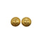 VINTAGE CHANEL EARRINGS ROUND COCOMARK LOGO GOLD ACCESSORY 90338904