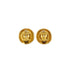 VINTAGE CHANEL EARRINGS ROUND COCOMARK LOGO GOLD ACCESSORY 90338904