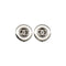 VINTAGE CHANEL EARRINGS ROUND COCOMARK SILVER ACCESSORY 97A 90334877