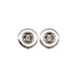 VINTAGE CHANEL EARRINGS ROUND COCOMARK SILVER ACCESSORY 97A 90334877