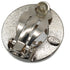 VINTAGE CHANEL EARRINGS ROUND COCOMARK SILVER ACCESSORY 97A 90334877