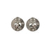 VINTAGE CHANEL EARRINGS ROUND COCOMARK SILVER ACCESSORY 97A 90335628