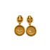 VINTAGE CHANEL EARRINGS ROUND COCOMARK SWING GOLD ACCESSORY 90338897
