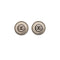 VINTAGE CHANEL EARRINGS ROUND COCOMARK WHITE BLACK ACCESSORY 00T 90322938