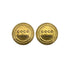 VINTAGE CHANEL EARRINGS ROUND LOGO GOLD ACCESSORY 94A 90322033