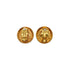 VINTAGE CHANEL EARRINGS ROUND TIGER EYE GOLD ACCESSORY 90337680