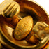 VINTAGE CHANEL EARRINGS ROUND TRIPLE COCOMARK GOLD ACCESSORY 94A 90338374