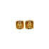 VINTAGE CHANEL EARRINGS SQUARE COCOMARK LOGO GOLD ACCESSORY 99A 90338377