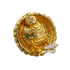 VINTAGE CHANEL EARRINGS TIGER EYE AROUND BROWN GOLD ACCESSORY 90323115
