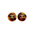 VINTAGE CHANEL EARRINGS TORTOISESHELL COCOMARK ROUND ACCESSORY 97P 90330675