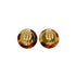 VINTAGE CHANEL EARRINGS TORTOISESHELL COCOMARK ROUND ACCESSORY 97P 90330675