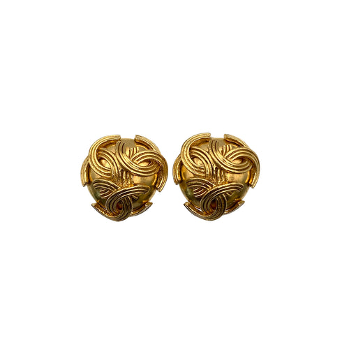 VINTAGE CHANEL EARRINGS TRIPLE COCOMARK ACCESSORY 94A 90326225