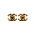 VINTAGE CHANEL EARRINGS TURN LOCK COCOMARK GOLD ACCESSORY 96P 90335636