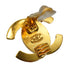 VINTAGE CHANEL EARRINGS TURN LOCK COCOMARK GOLD ACCESSORY 96P 90335751