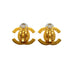 VINTAGE CHANEL EARRINGS TURN LOCK COCOMARK GOLD ACCESSORY 96A 90335754
