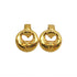 VINTAGE CHANEL EARRINGS TURN LOCK COCOMARK ROUND SWING GOLD ACCESSORY 93P 90337717