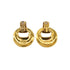 VINTAGE CHANEL EARRINGS TURN LOCK COCOMARK ROUND SWING GOLD ACCESSORY 93P 90337717