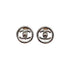 VINTAGE CHANEL EARRINGS TURN LOCK COCOMARK SILVER ACCESSORY 97P 90321022