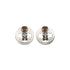 VINTAGE CHANEL EARRINGS TURN LOCK COCOMARK SILVER ACCESSORY 97P 90321022