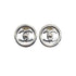 VINTAGE CHANEL EARRINGS TURN LOCK COCOMARK SILVER ACCESSORY 97P 90319594