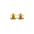 VINTAGE CHANEL EARRINGS TURN LOCK GOLD ACCESSORY 95A 90328008